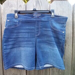 ARIZONA JEANS CO SHORTS WOMENS SZ 20 BLUE PULLOVER STRETCH POCKETS VACATION